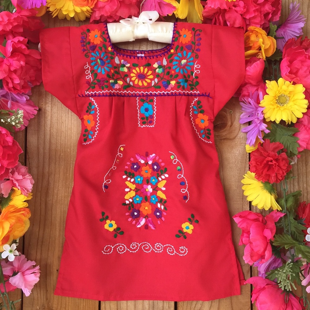 ALL SIZED embroidered dress FOR babies and girls